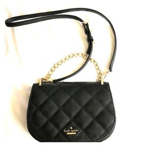 Kate Spade quilted leather black cross body bag